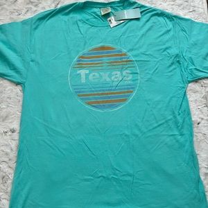 Comfortwash Texas Longhorns T Shirt Aqua Blue Size XL